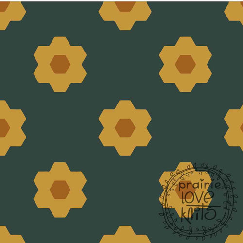 R54 PREORDER - Sweet Hexagons, Dusk by the 1/2 metre (8442465485038)