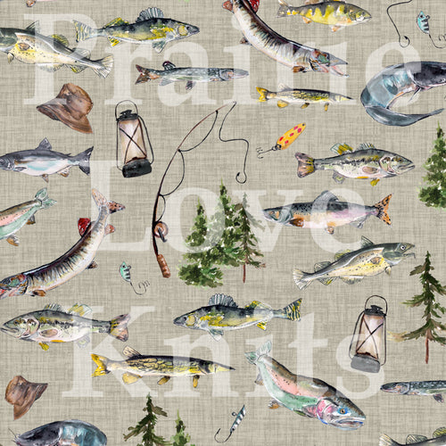 R51 Preorder : Let's Go Fishing in Tan - by the 1/2 metre (8219833106670) (8470666182894)