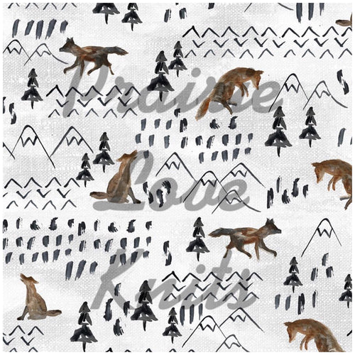 R45 PREORDER - Winter Foxscape - by the 1/2 metre (7994414629102) (8470798631150)