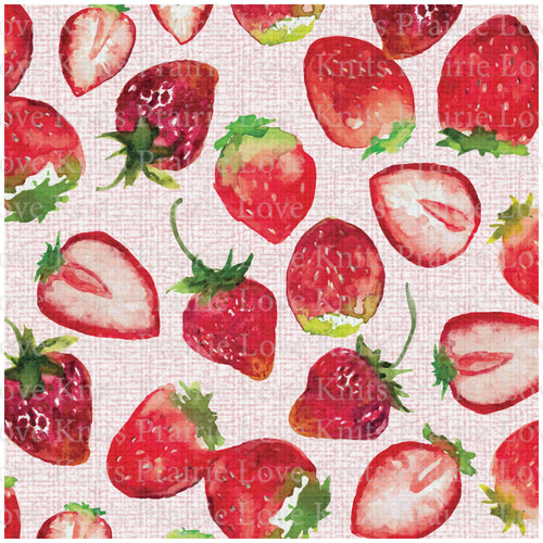 R51 PREORDER - Sweet Strawberries, Regular - by the 1/2 metre (8219930329326) (8468993474798)