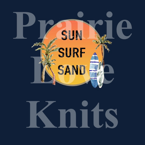 FLASH PREORDER APRIL 2022 - Sun Surf Sand on Navy PANEL (7657544483054) (8220639330542) (8471239819502)