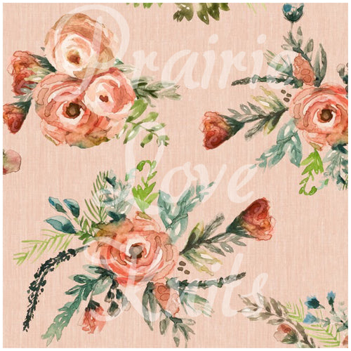 R51 Preorder: Blush Amariah on Linen - by the 1/2 metre (8218670399726) (8468977189102)