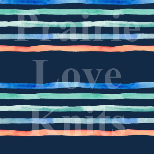 FLASH PREORDER APRIL 2022 - Beach Stripes on Navy- by the 1/2 metre (7657538945262) (8468921057518)