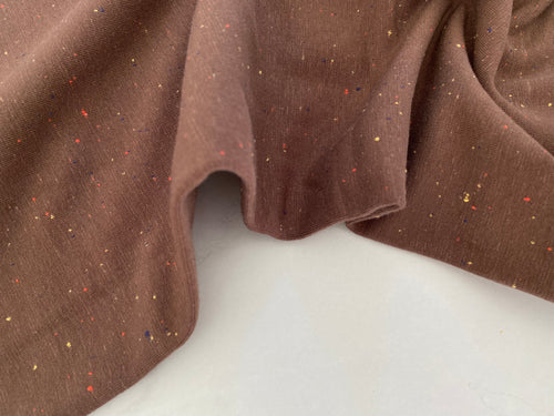 Sprinkles - Mocha - Brushed Sweat | Knit Fabric by the 1/2 Meter| (7588280238318)