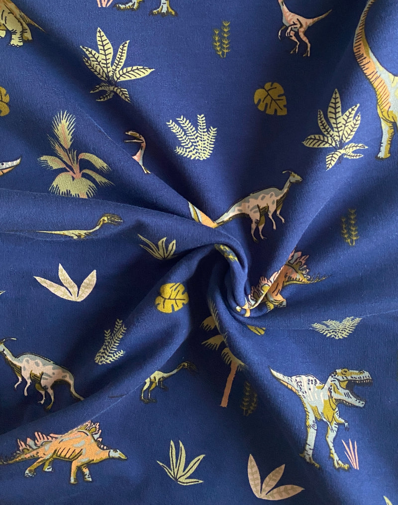 Jurassic Dinos - French Terry, per 1/2 metre (8117720940782)