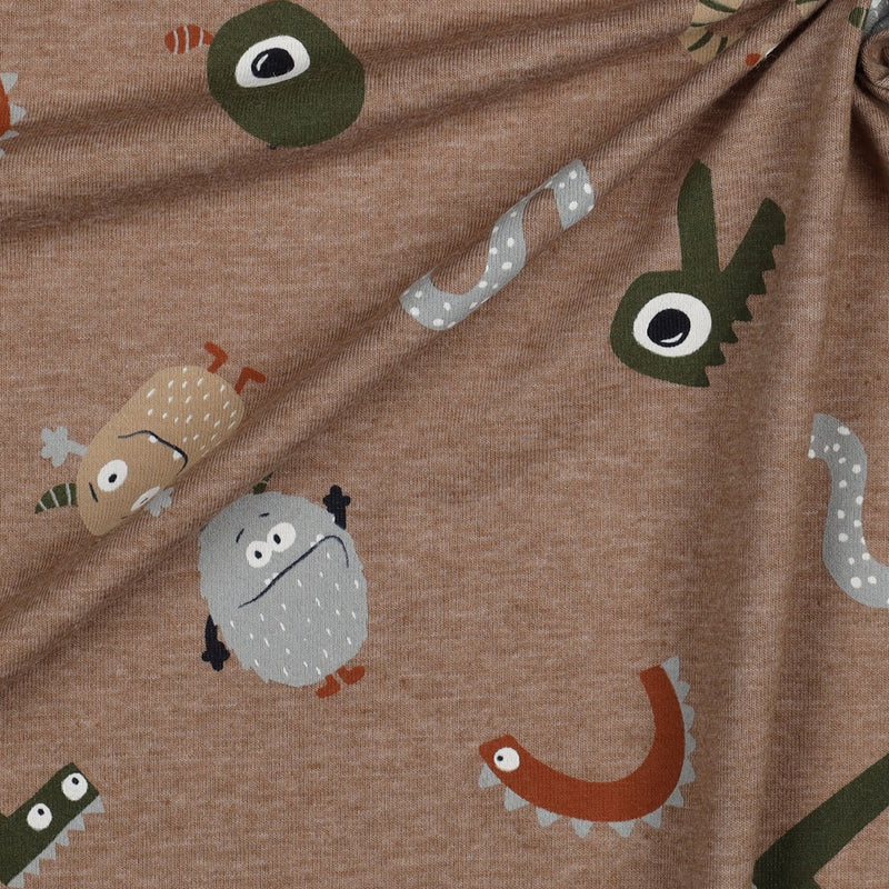 Alphabet Monsters, per 1/2 meter, Jersey, European knits (8109578191086)