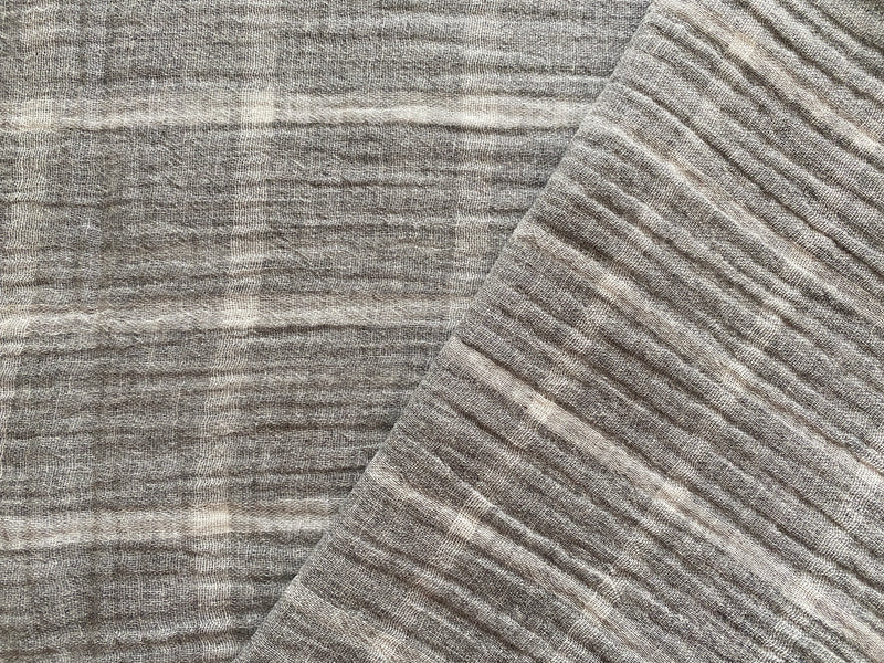 Two-Way Plaid, Moonstone - Double Gauze |per 1/2 meter| (8181585576174)