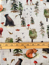 Forest Fables on Grey - by the 1/2 metre (8178916131054)