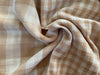 Two-Way Gingham Checks, Beige/ Cream - Double Gauze |per 1/2 meter| (8181580431598)
