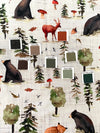 Forest Fables on Grey - by the 1/2 metre (8178916131054)