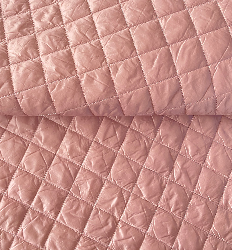 Puffed Quilt- Nude Pink - per 1/2 meter (8181605138670)