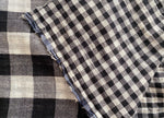 Two-Way Gingham Checks, Black/ Cream - Double Gauze |per 1/2 meter| (8181576335598)