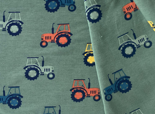 Multi Tractors, per 1/2 meter, Jersey, European knits (8117720350958)