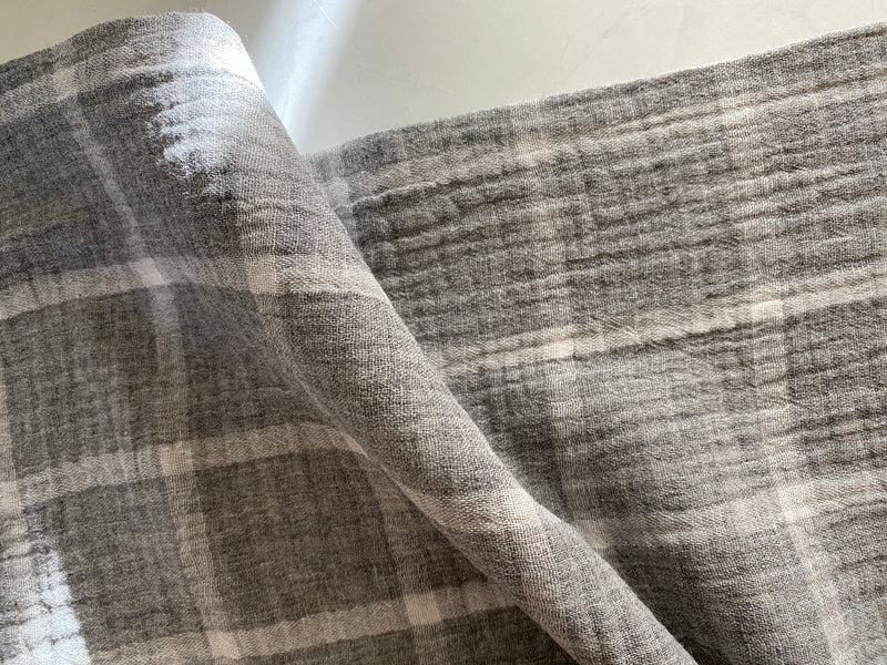 Two-Way Plaid, Moonstone - Double Gauze |per 1/2 meter| (8181585576174)