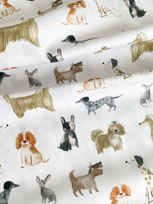 Sweet Puppies, Cotton Poplin- by the 1/2 METER (8342227910894)