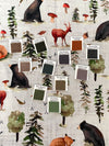 Forest Fables on Grey - by the 1/2 metre (8178916131054)