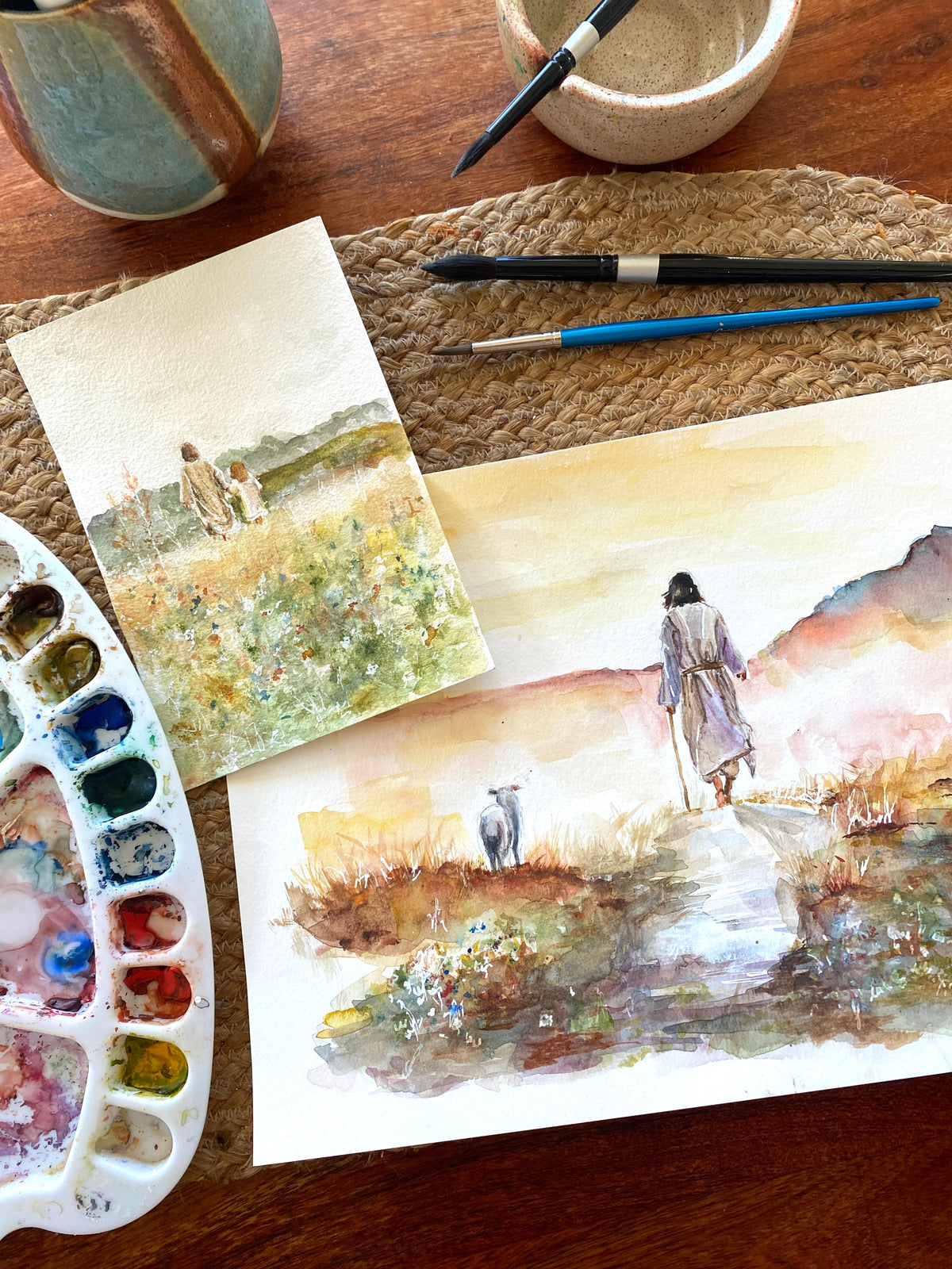 The Good Shepherd and The Lost Sheep – Printable Watercolour Art (Digital Download)