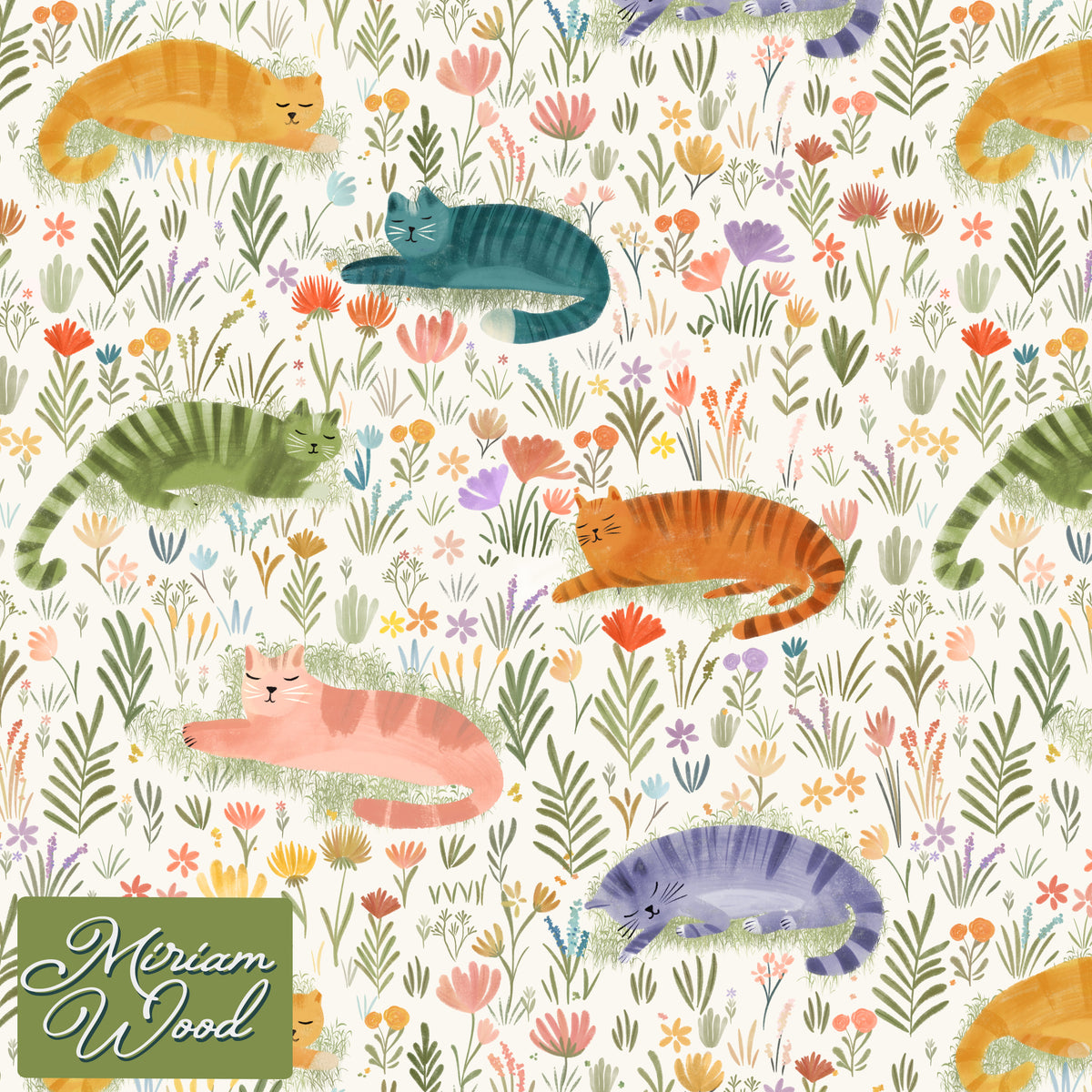Ready to Ship- Cats in Spring 1 m, Jersey
