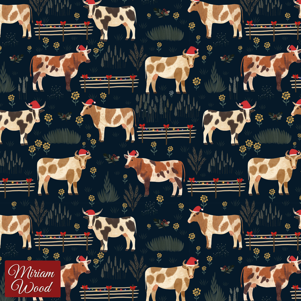 PREORDER (Winter 2026) - Christmas Cows, Night