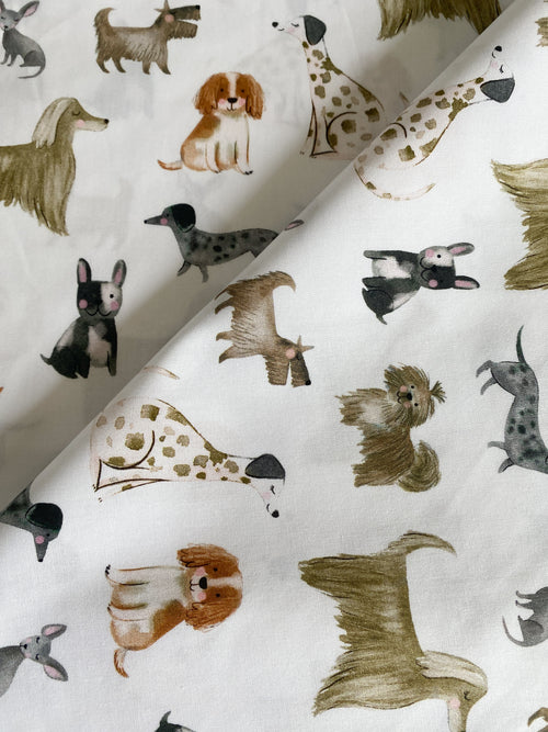 Sweet Puppies, Cotton Poplin- by the 1/2 METER (8342227910894)