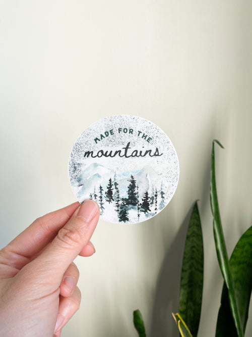 Vinyl Sticker - Made for the mountains (8251522121966)