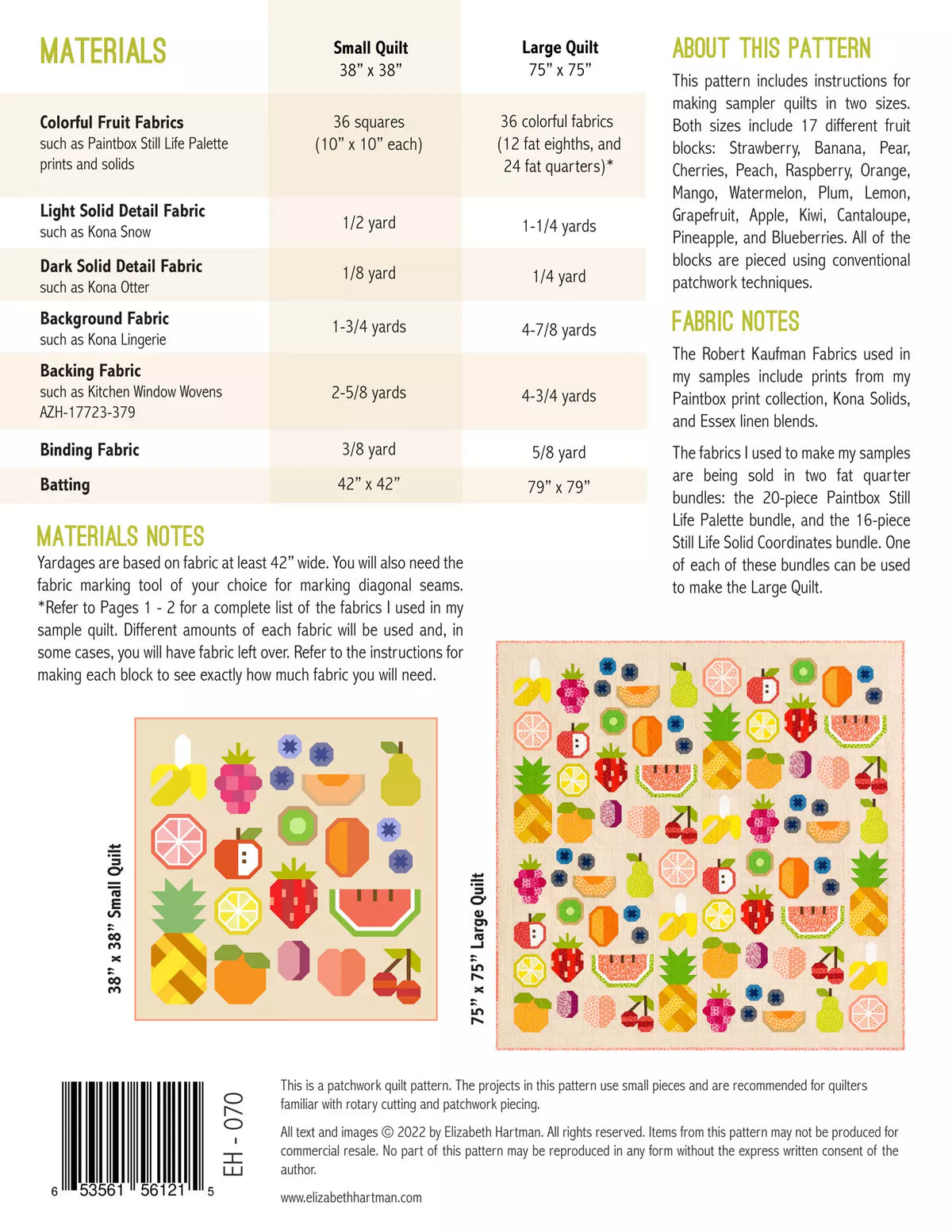 The Produce Section Pattern Large Booklet - Elizabeth Hartman (8233933275374)