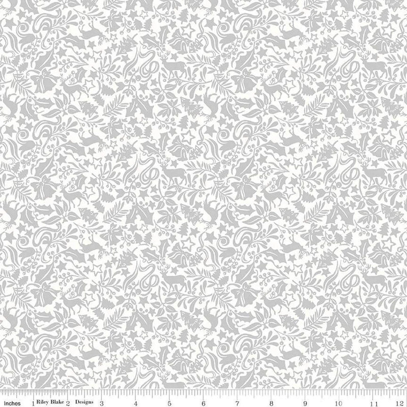 Enchanted Forest - Silver -  by Liberty Fabrics- by the 1/4 METER (8103323730158)