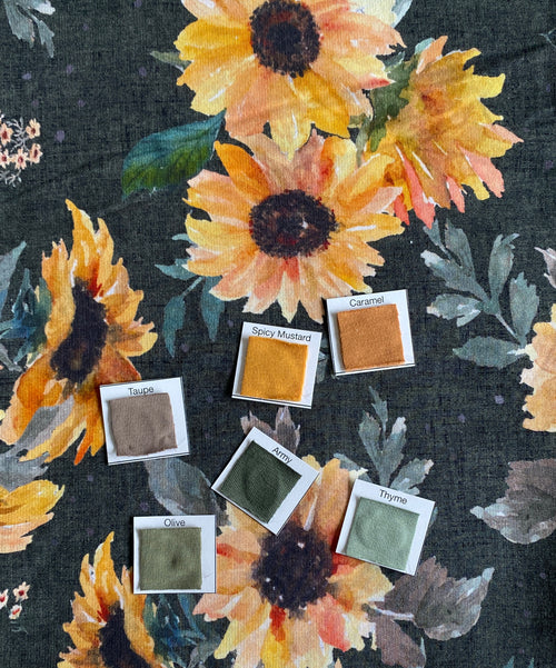 R50 PREORDER - Sunflower, Forest - by the 1/2 metre (8117286764782)