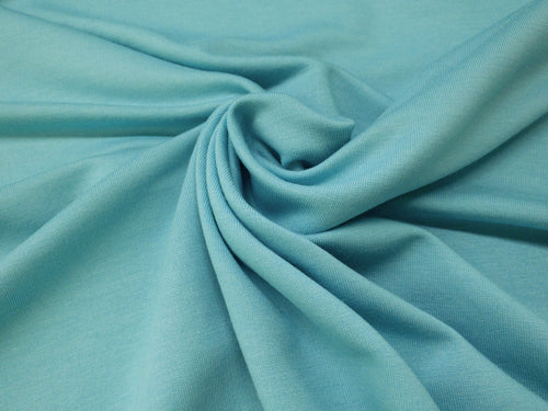 Mint Aqua - Solids, BAMBOO FRENCH TERRY Knit | PER 1/2 Meter | 270 GSM (4435928383548)