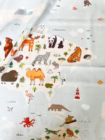 Animal Map, Cotton Poplin- by the 1/2 METER (8117511323886)