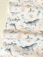 Sea Animals, Cotton Poplin- by the 1/2 METER (8117511225582)