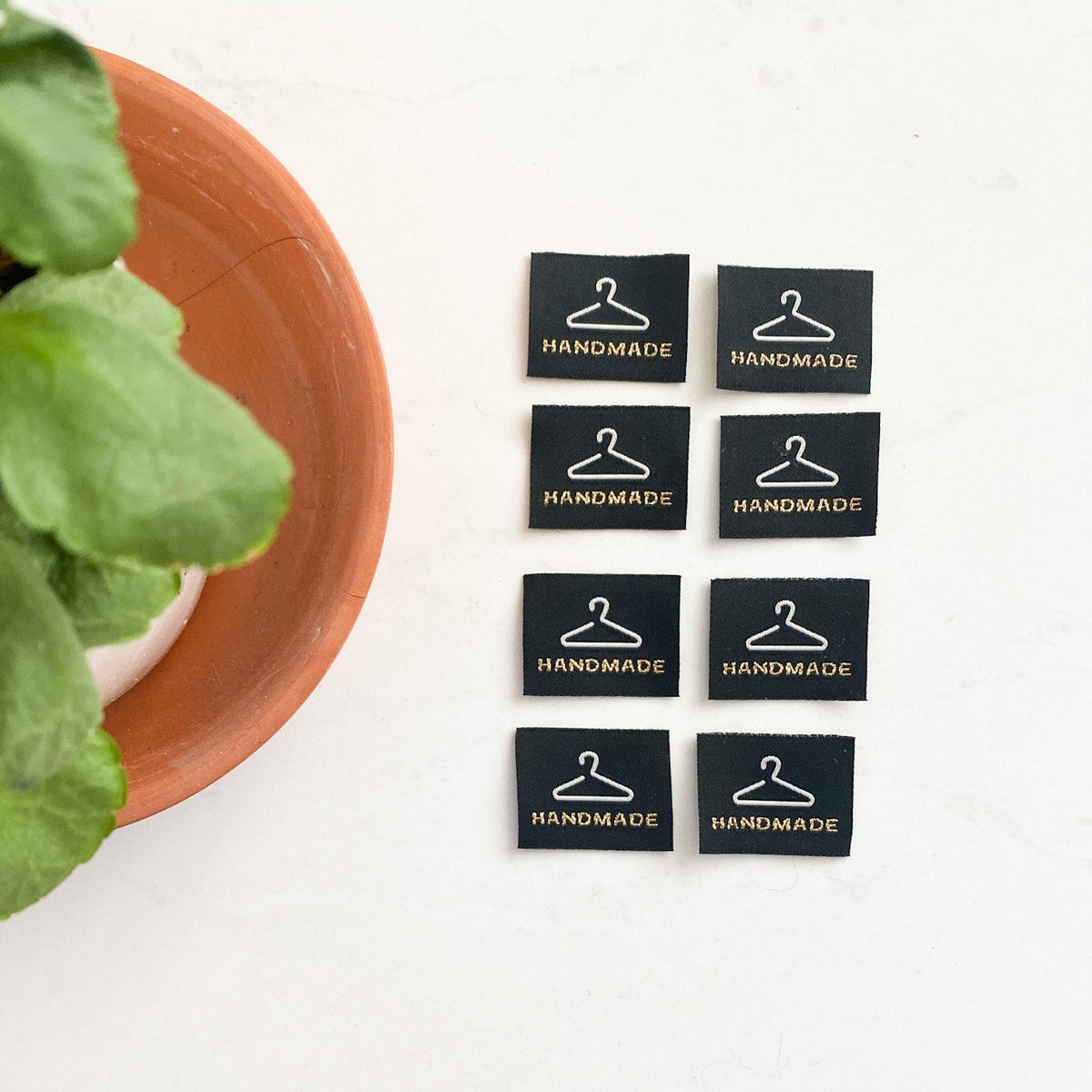 Handmade, Gold - Sewing Labels- Set of 8