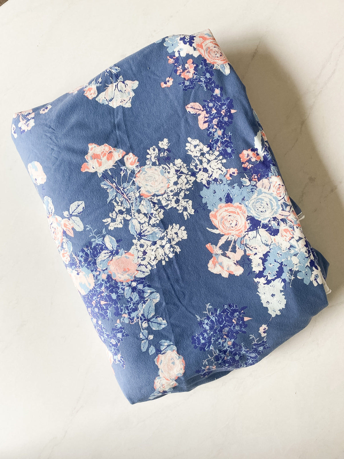 Ready to Ship- Dusty Blue Floral, 4m Jersey