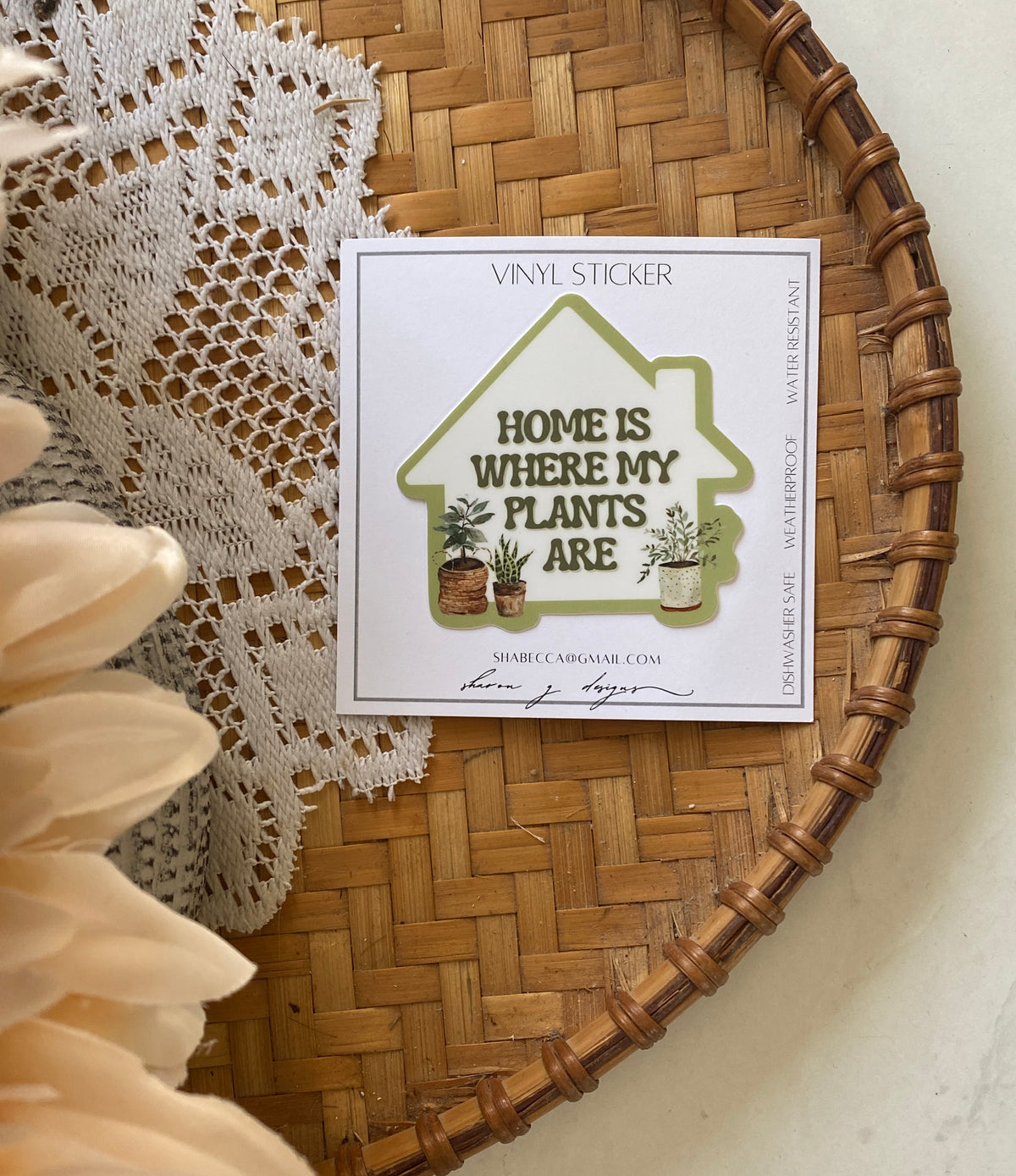 Vinyl Sticker - Home is Where my Plants Are