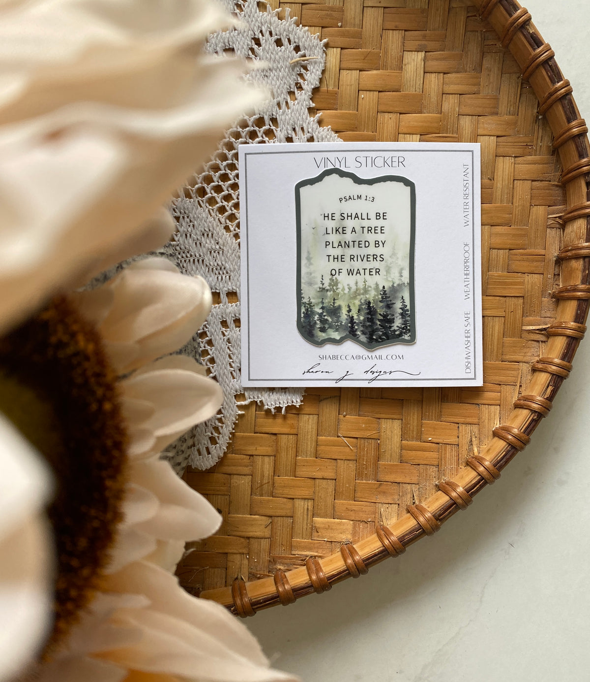Vinyl Sticker - He shall be like a tree