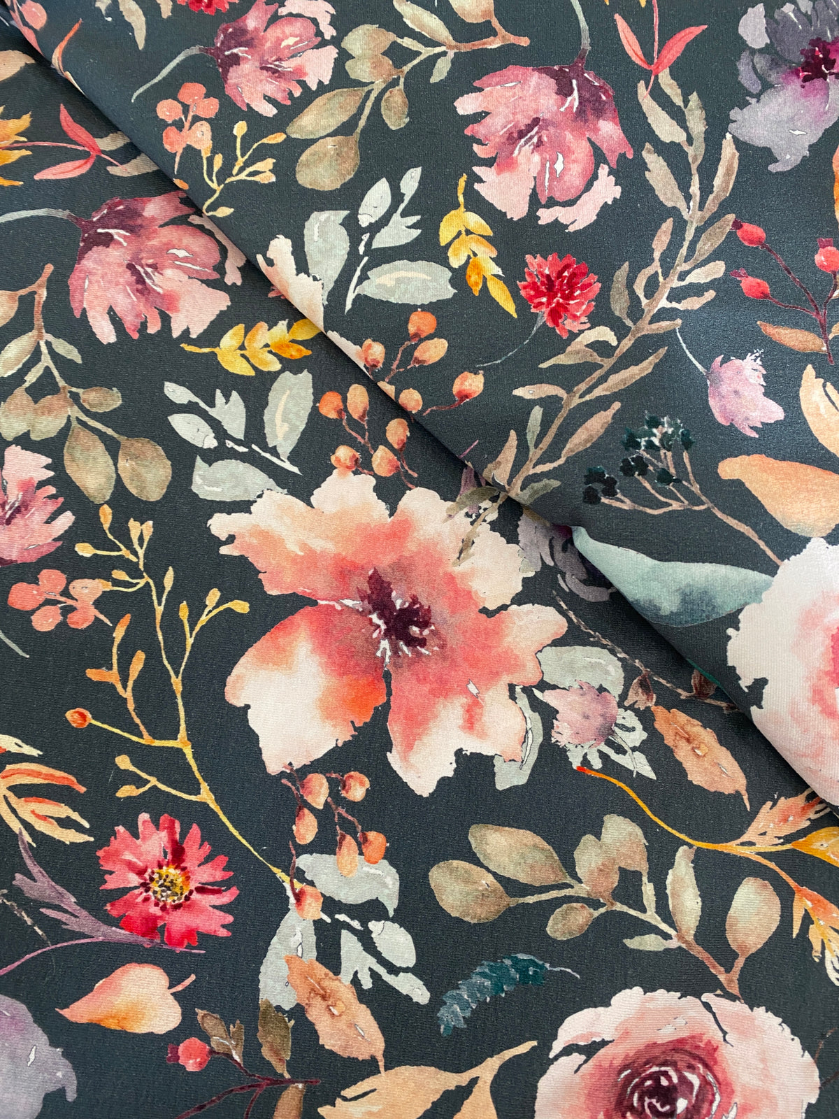 1.3 m Dusty Green Botanicals, French Terry