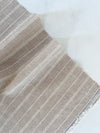 Khaki, Organic Cotton Hemp Pencil Stripes, per 1/2 meter (8381183918318)
