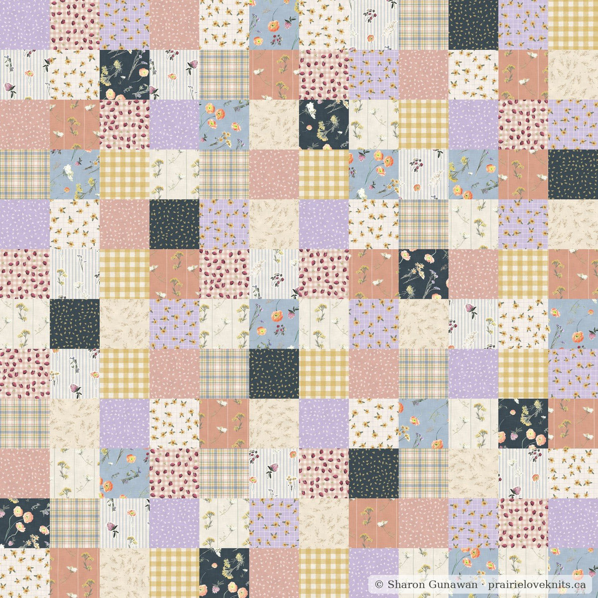 PREORDER - Meadow, Cheater Quilt Patchwork