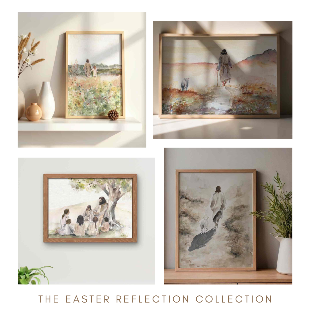 The Easter Reflection Collection – 4 Printable Watercolor Jesus Paintings