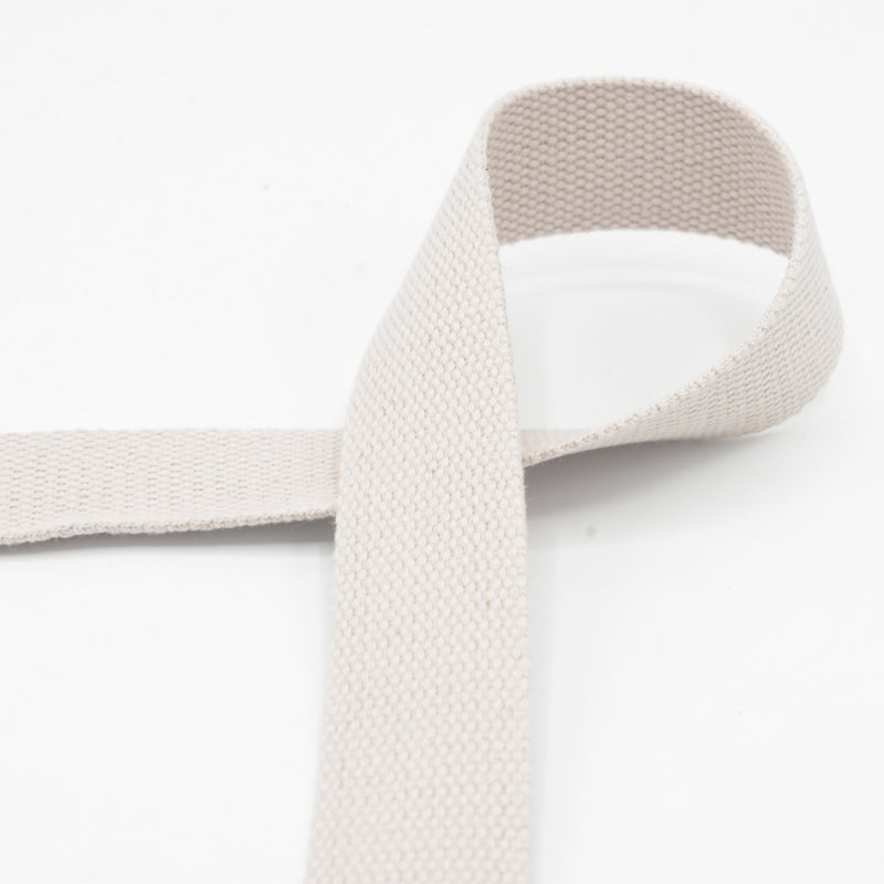 Cotton Webbing 30 mm - Sand - by the 1/2 metre (8109227147502)