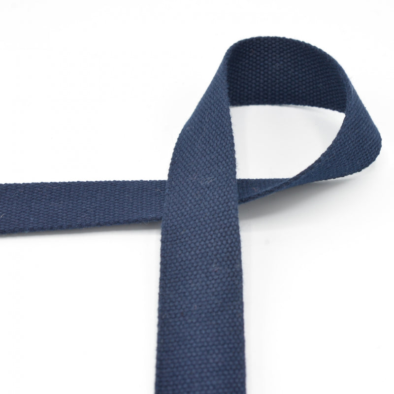 Cotton Webbing 30 mm - Navy - by the 1/2 metre (8109227114734)