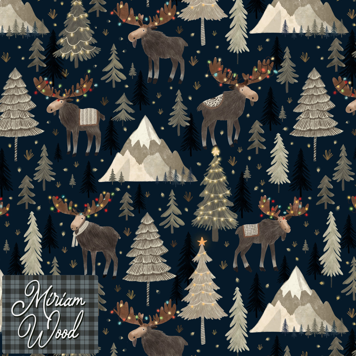 PREORDER (Winter 2026) - Christmas Moose, Navy