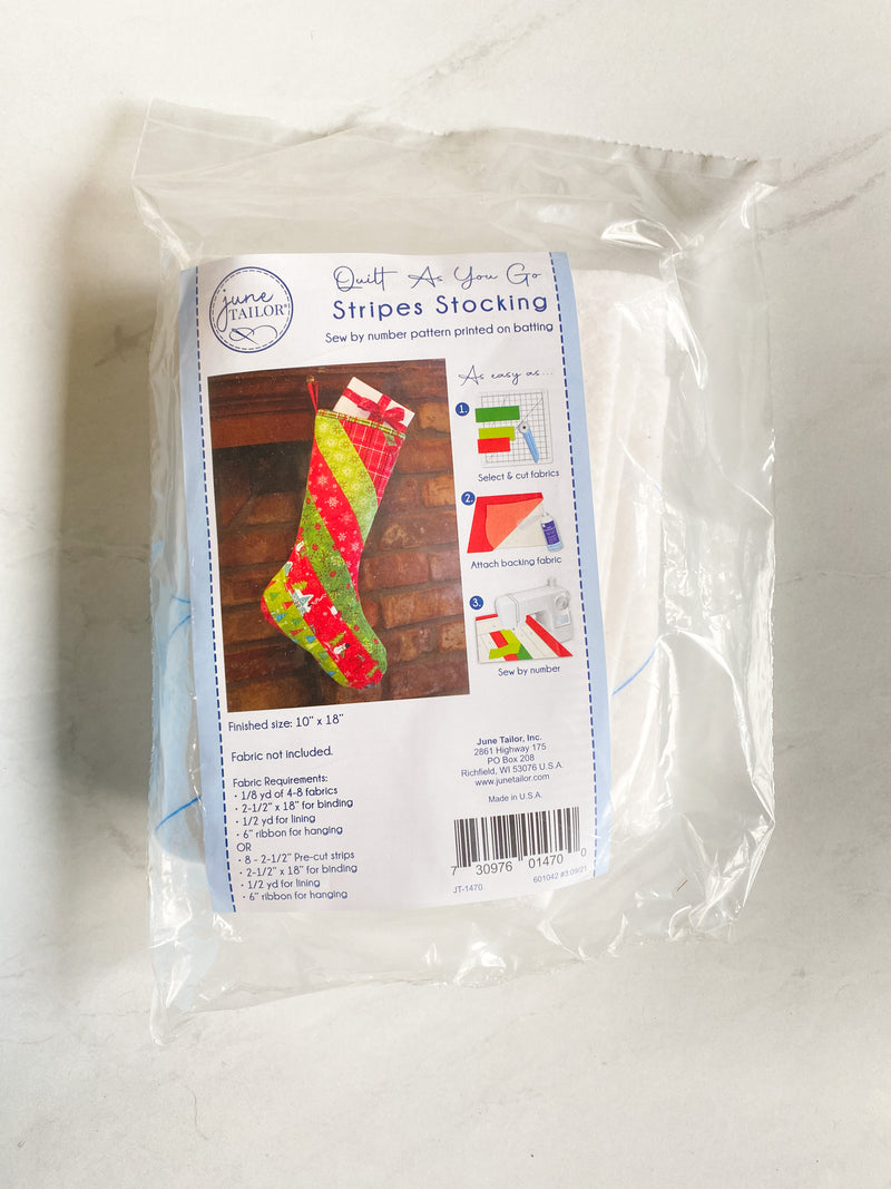 Quilt As You Go- STRIPES Stocking Kit (8101803426030)