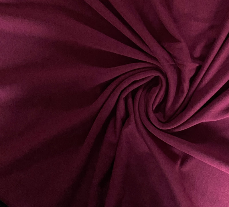 Merlot -  Solids, BAMBOO FRENCH TERRY Knit | PER 1/2 Meter | 270 GSM (8081831297262)