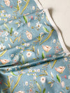 Breezy Sky Floral- Custom Linen Cotton Fabric, per 1/2 meter (8081896374510)