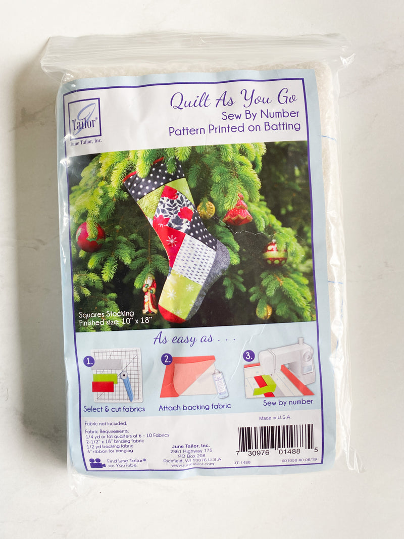 Quilt As You Go- Squares Stocking Kit (8101803032814)