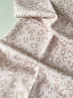Blush Leopard - Custom Linen Cotton Fabric, per 1/2 meter (8081897324782)