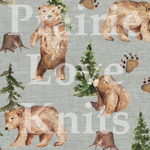 R51 PREORDER - Forest Bears - by the 1/2 metre (8219854242030) (8470793650414)