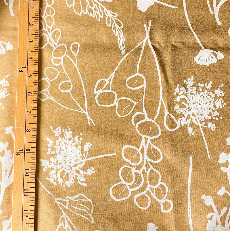Line Art Beige- Custom Linen Cotton Fabric, per 1/2 meter (8081893064942)