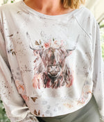 R48 PREORDER - Rustic Highland Cows - FLORAL PANEL (8081246945518) (8126768185582)